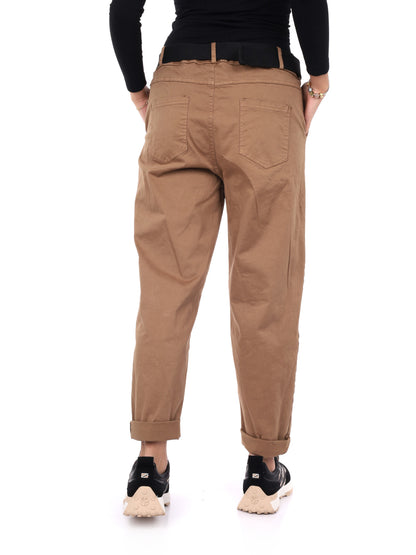 PANTALONE CARROT MISS LOVE DA DONNA CAMMELLO