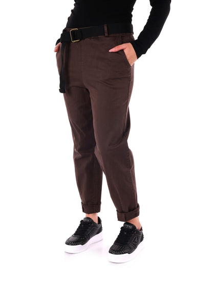 PANTALONE CARROT MISS LOVE DA DONNA CIOCCOLATO