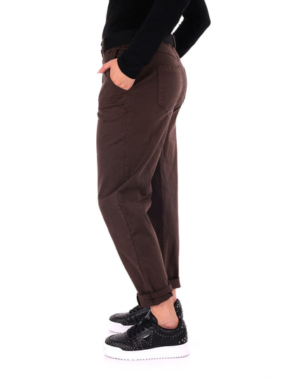 PANTALONE CARROT MISS LOVE DA DONNA CIOCCOLATO