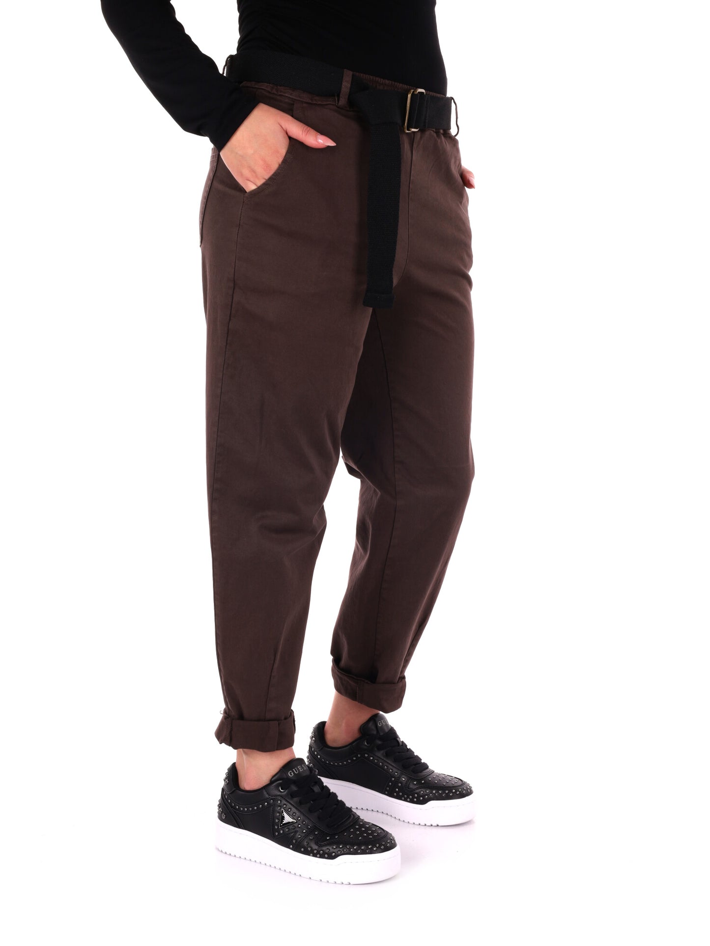 PANTALONE CARROT MISS LOVE DA DONNA CIOCCOLATO
