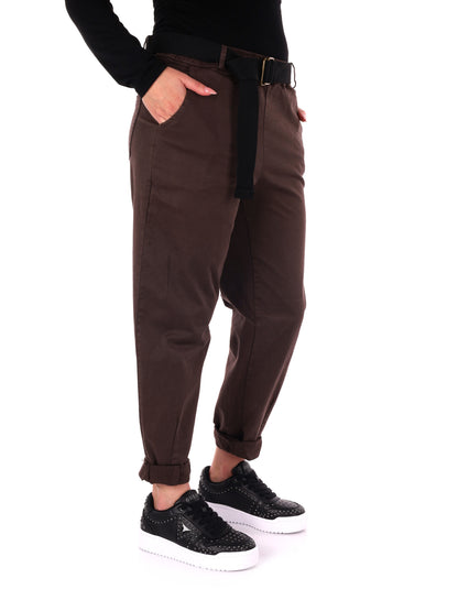 PANTALONE CARROT MISS LOVE DA DONNA CIOCCOLATO