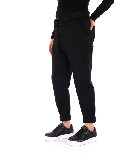 PANTALONE CARROT MISS LOVE DA DONNA NERO