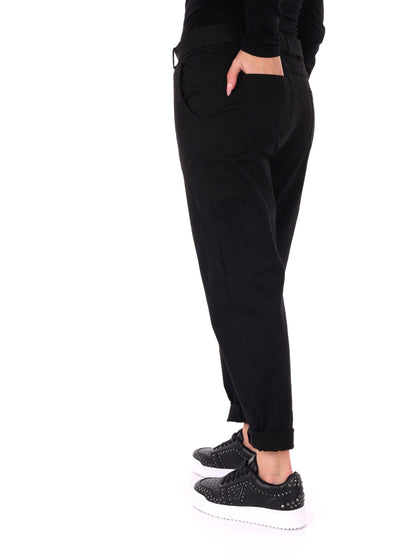 PANTALONE CARROT MISS LOVE DA DONNA NERO