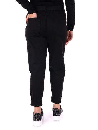 PANTALONE CARROT MISS LOVE DA DONNA NERO