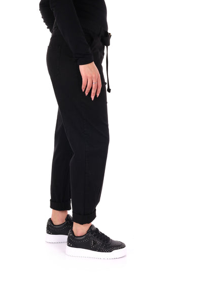 PANTALONE CARROT MISS LOVE DA DONNA NERO