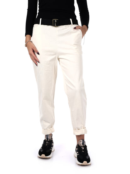 PANTALONE CARROT MISS LOVE DA DONNA PANNA