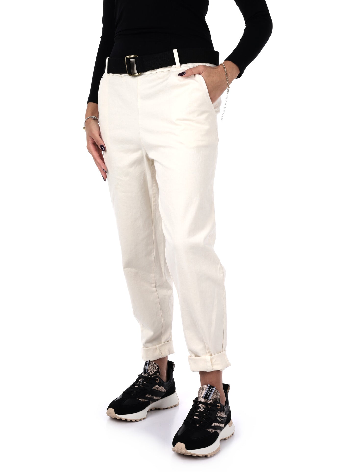 PANTALONE CARROT MISS LOVE DA DONNA PANNA