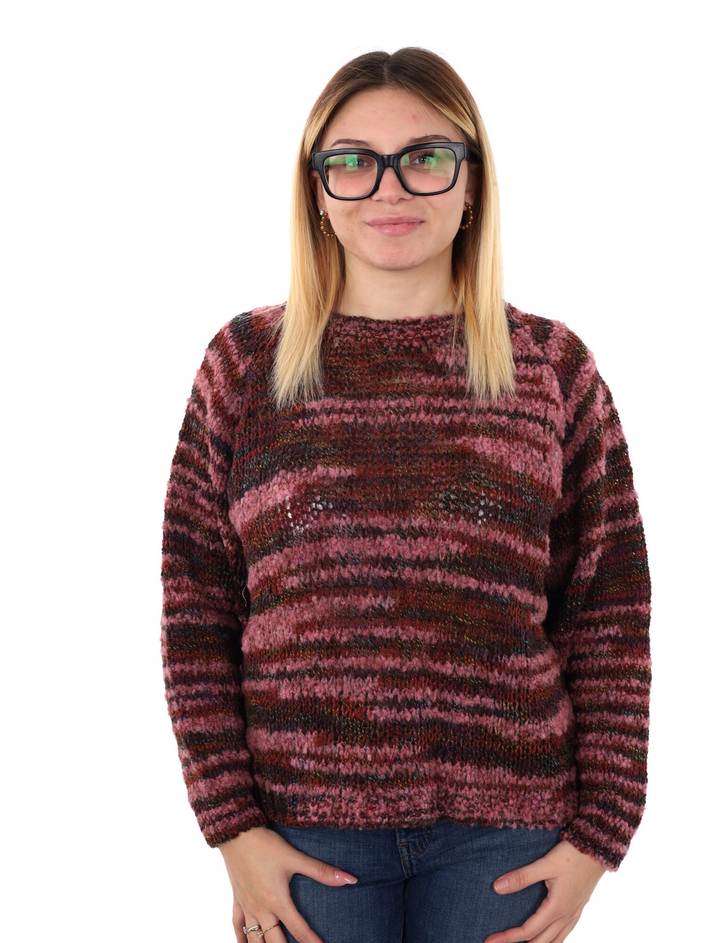 PULLOVER MISS LOVE DA DONNA BORDEAUX