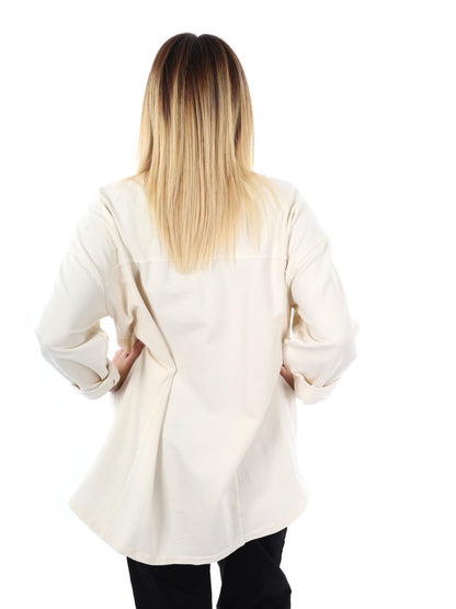 CAMICIA LUNGA OVER MISS LOVE DA DONNA PANNA