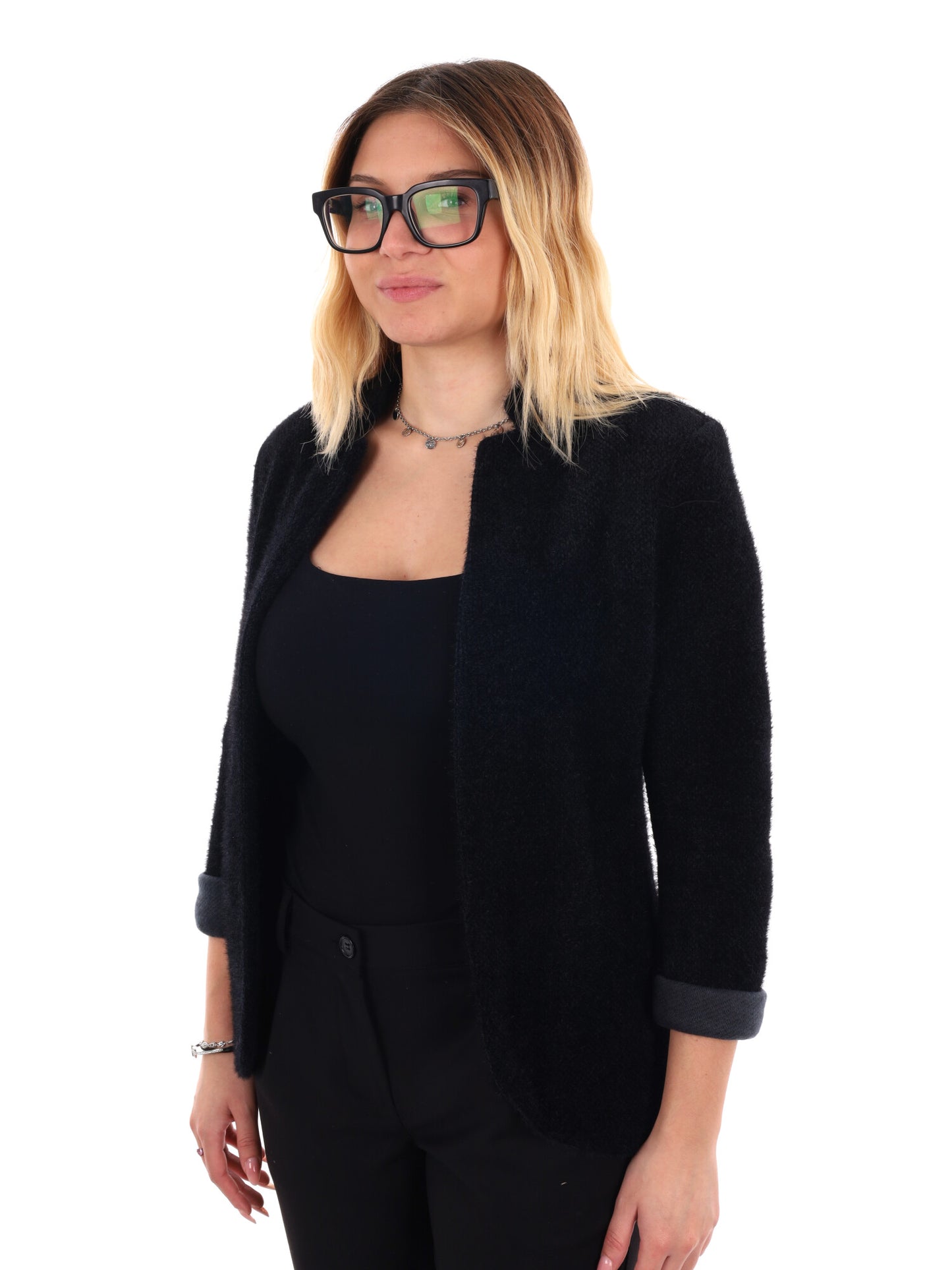 BLAZER STRUTTURATO MISS LOVE DA DONNA NERO