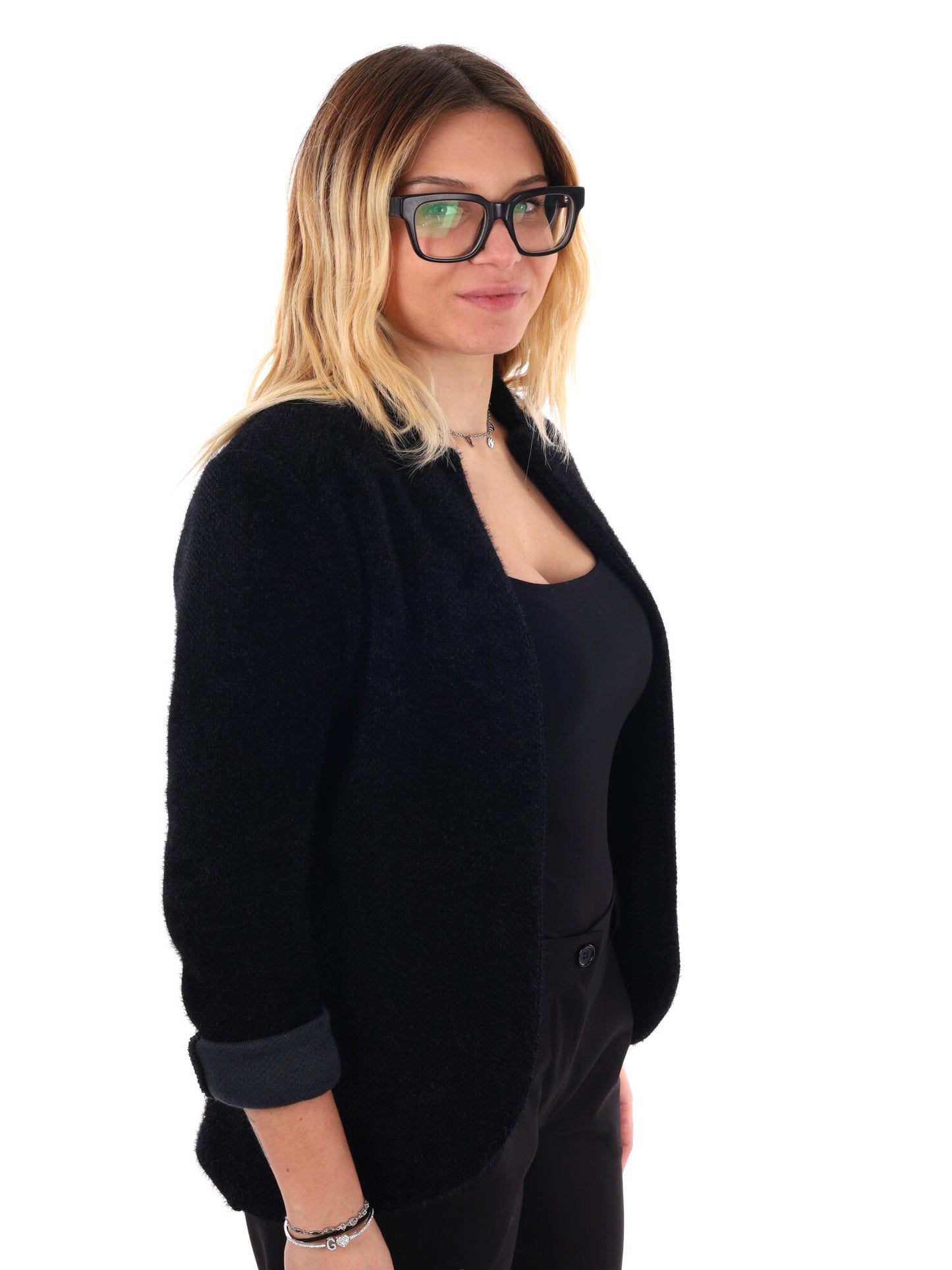 BLAZER STRUTTURATO MISS LOVE DA DONNA NERO