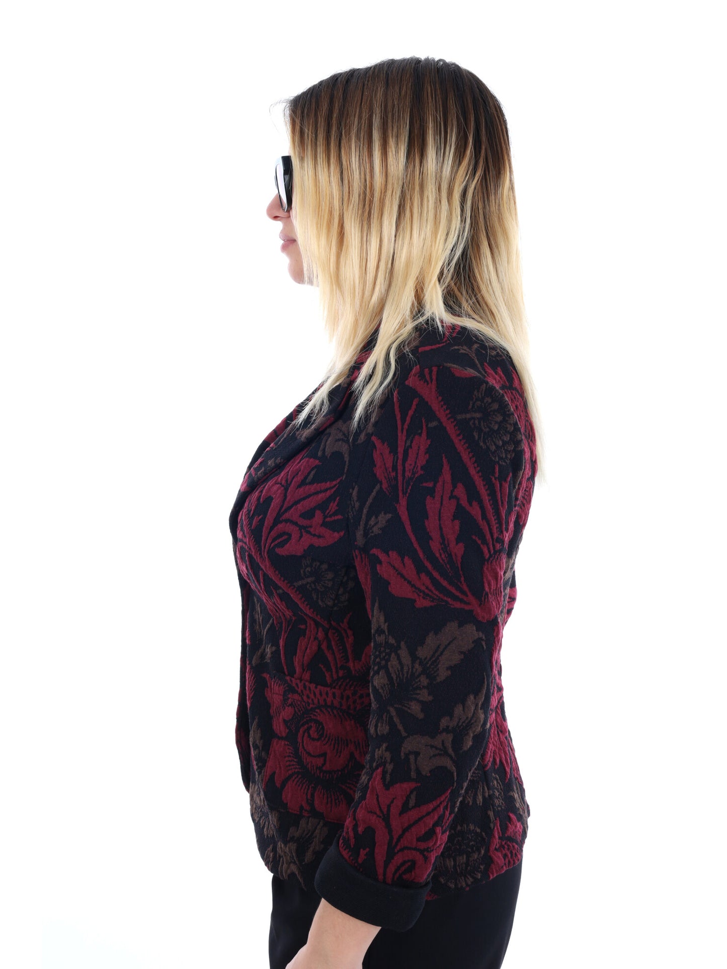 BLAZER MONOPETTO MISS LOVE DA DONNA NERO BORDEAUX