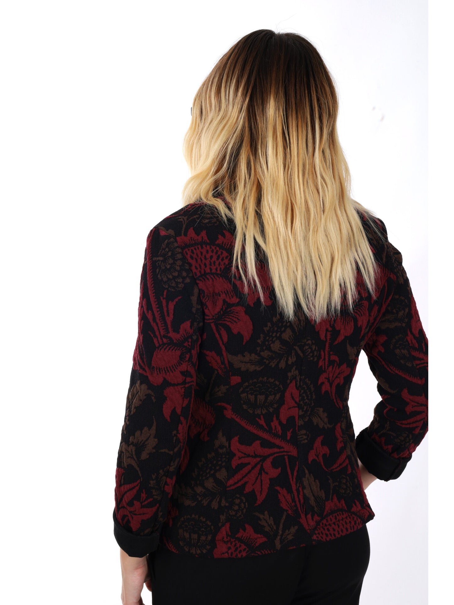 BLAZER MONOPETTO MISS LOVE DA DONNA NERO BORDEAUX