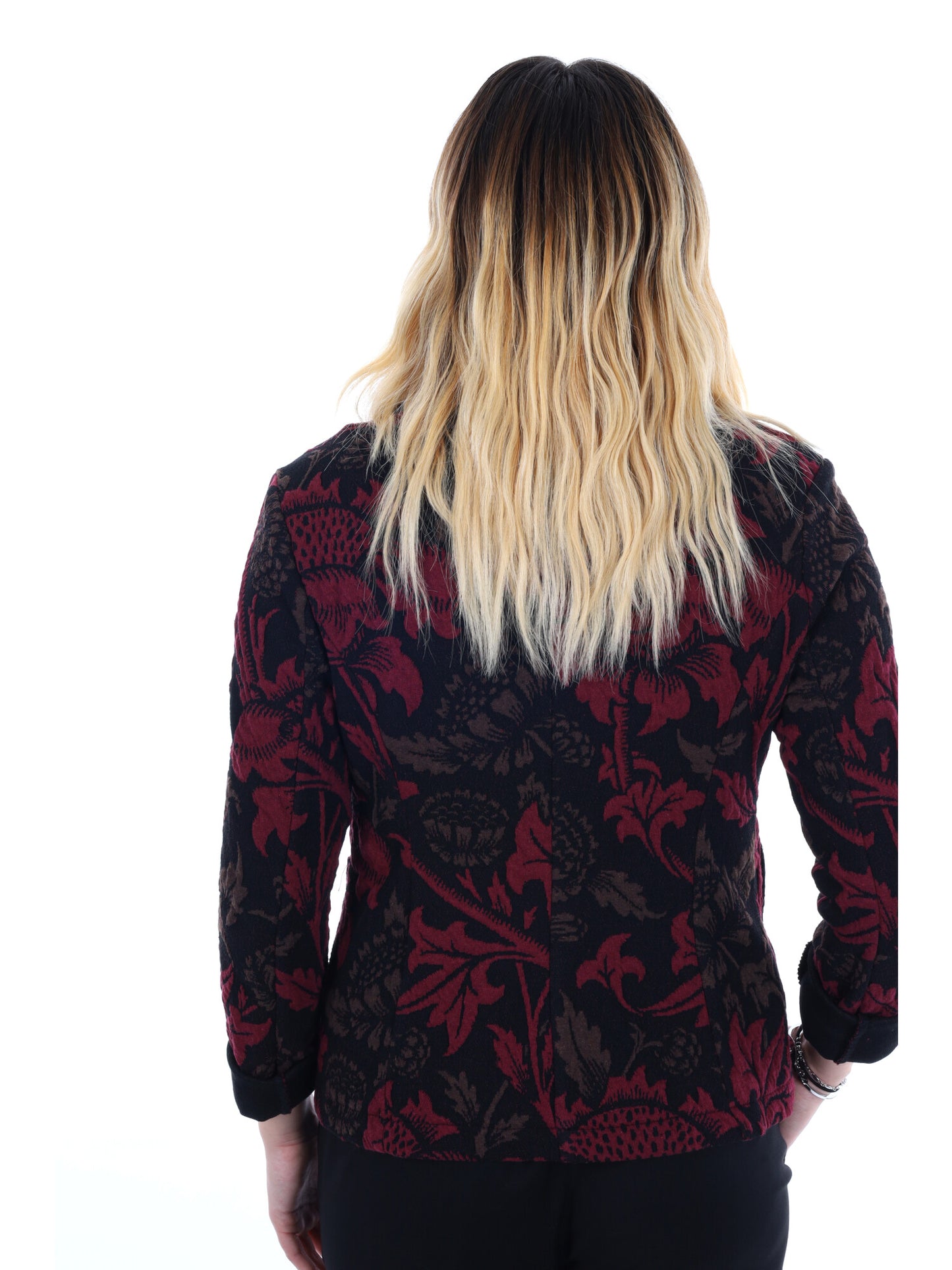 BLAZER MONOPETTO MISS LOVE DA DONNA NERO BORDEAUX