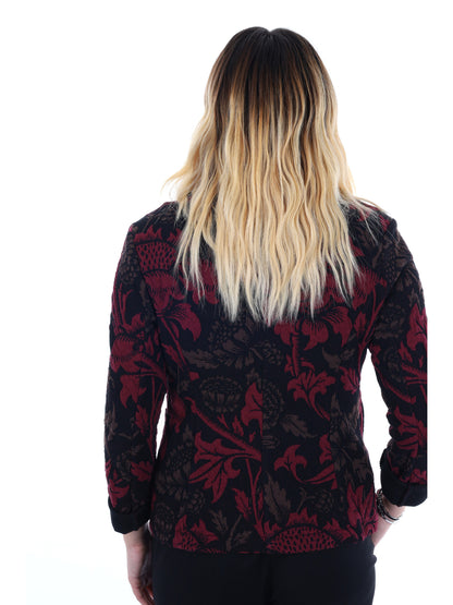 BLAZER MONOPETTO MISS LOVE DA DONNA NERO BORDEAUX