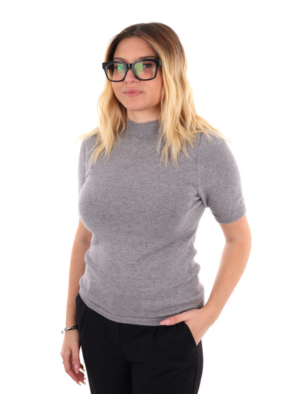 T-SHRIT IN MAGLIA MISS LOVE DA DONNA GRIGIO