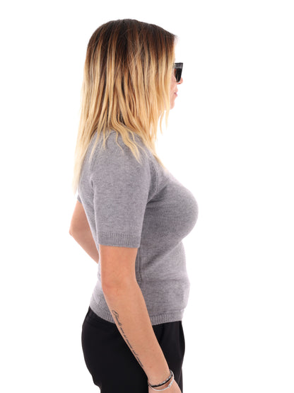 T-SHRIT IN MAGLIA MISS LOVE DA DONNA GRIGIO