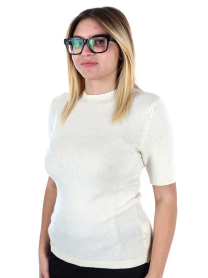 T-SHRIT IN MAGLIA MISS LOVE DA DONNA PANNA