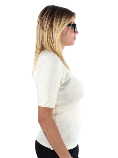 T-SHRIT IN MAGLIA MISS LOVE DA DONNA PANNA