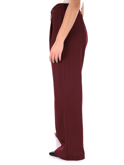 PANTALONE GESSATO MISS LOVE DA DONNA BORDEAUX