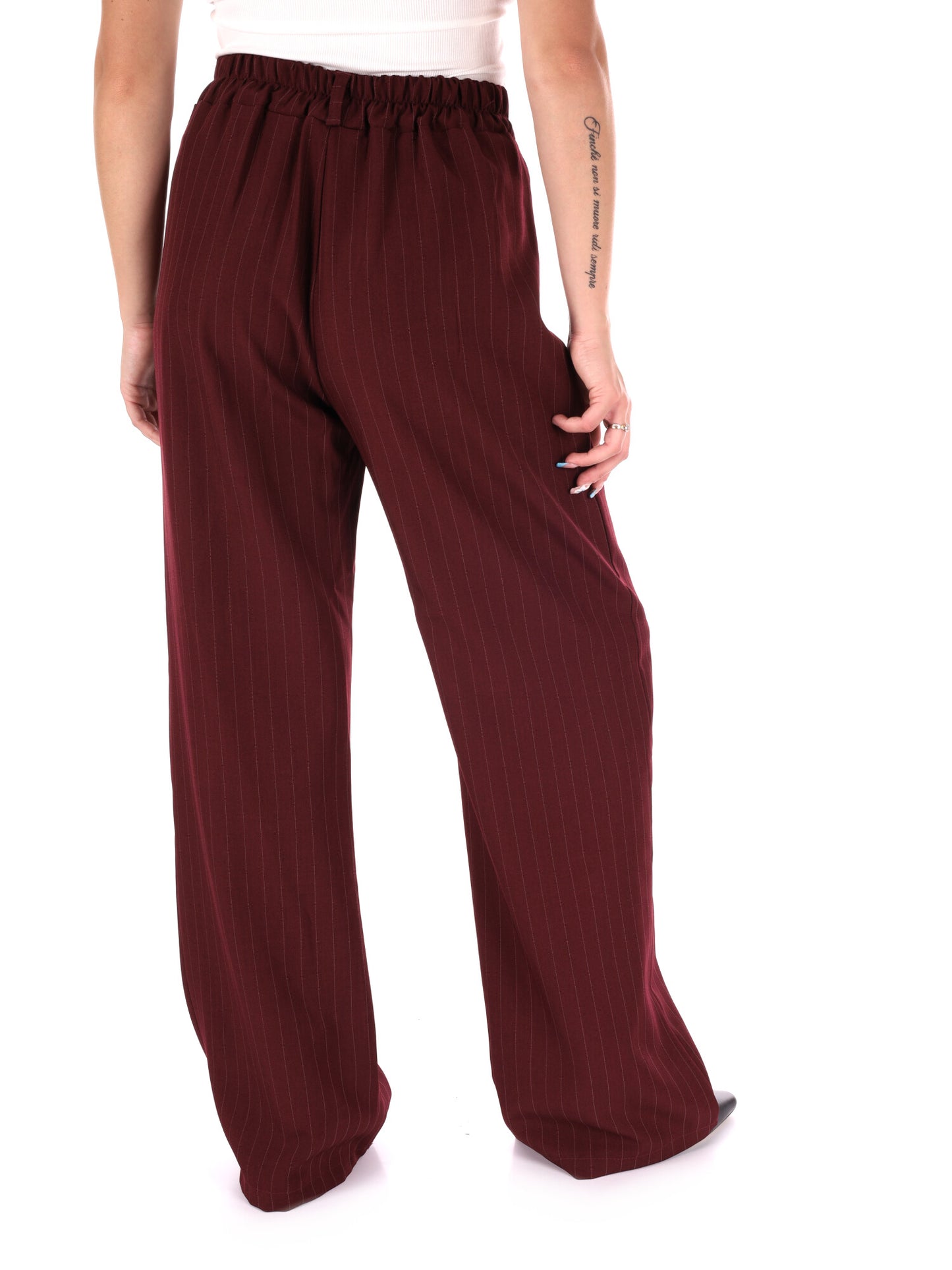 PANTALONE GESSATO MISS LOVE DA DONNA BORDEAUX