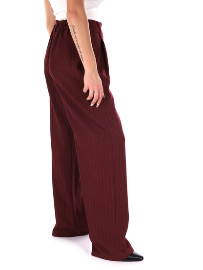 PANTALONE GESSATO MISS LOVE DA DONNA BORDEAUX
