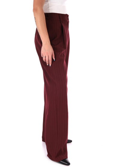 PANTALONE GESSATO MISS LOVE DA DONNA BORDEAUX