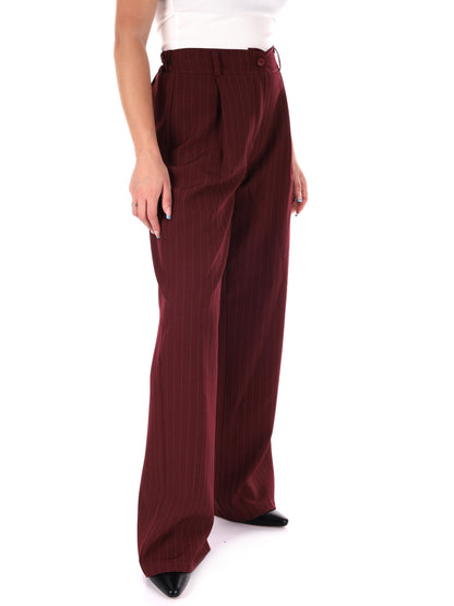 PANTALONE GESSATO MISS LOVE DA DONNA BORDEAUX