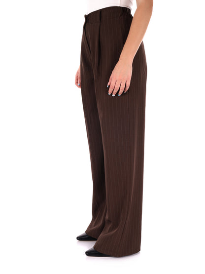 PANTALONE GESSATO MISS LOVE DA DONNA MARRONE