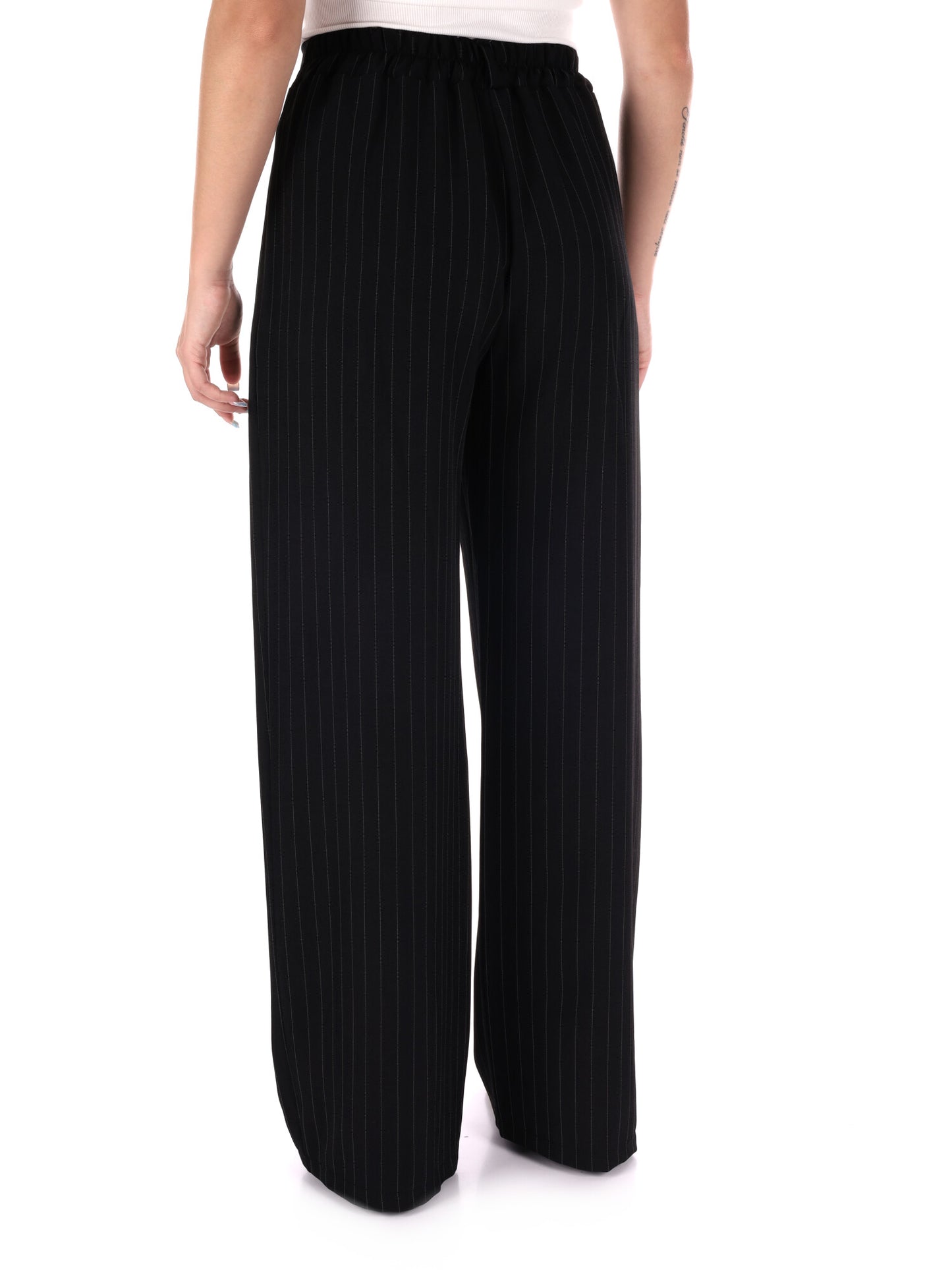 PANTALONE GESSATO MISS LOVE DA DONNA NERO