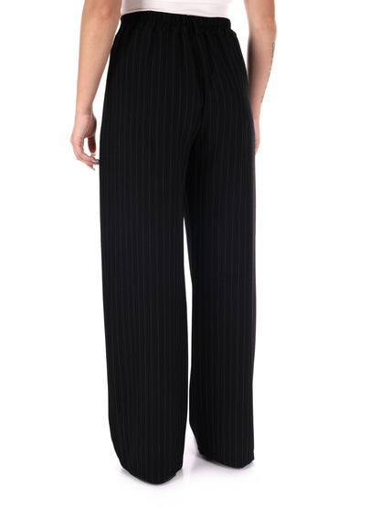 PANTALONE GESSATO MISS LOVE DA DONNA NERO