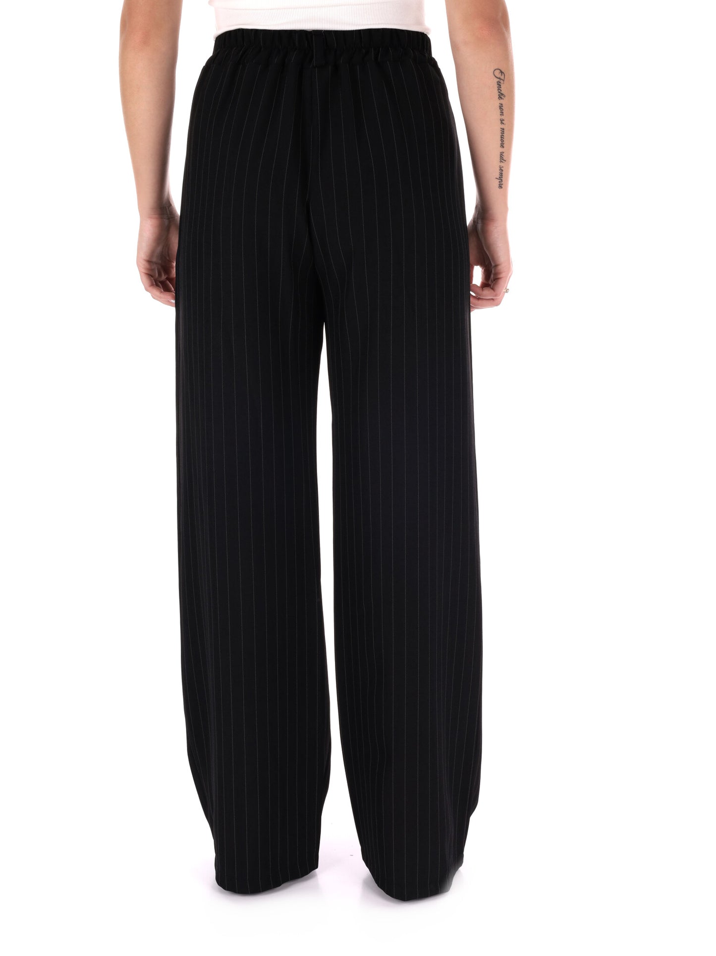 PANTALONE GESSATO MISS LOVE DA DONNA NERO