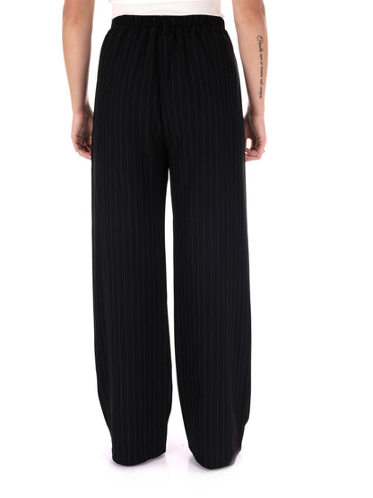 PANTALONE GESSATO MISS LOVE DA DONNA NERO