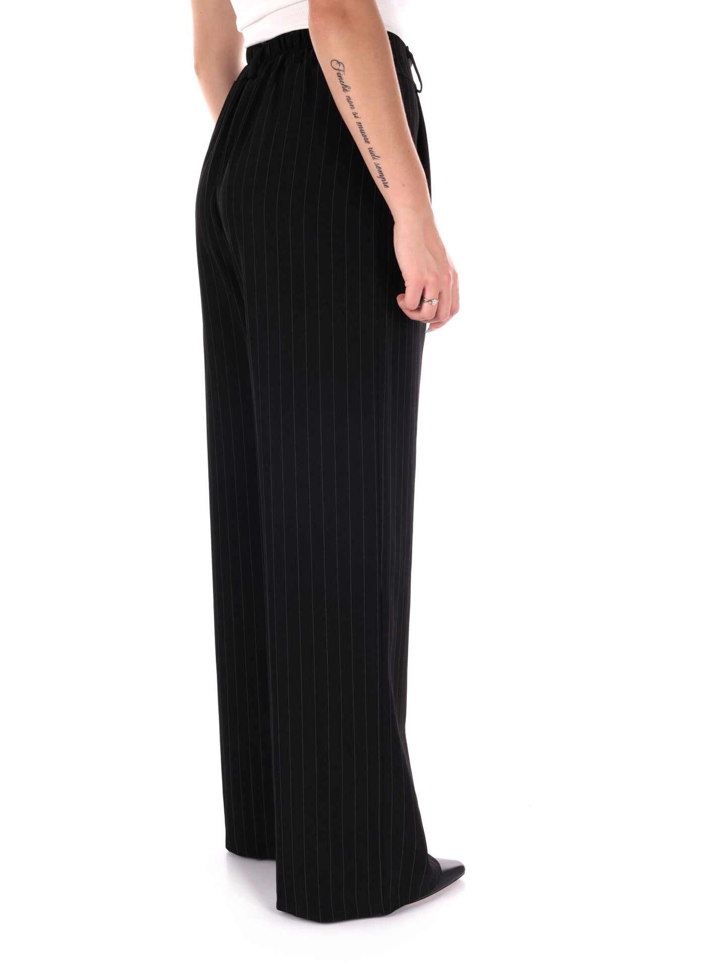 PANTALONE GESSATO MISS LOVE DA DONNA NERO