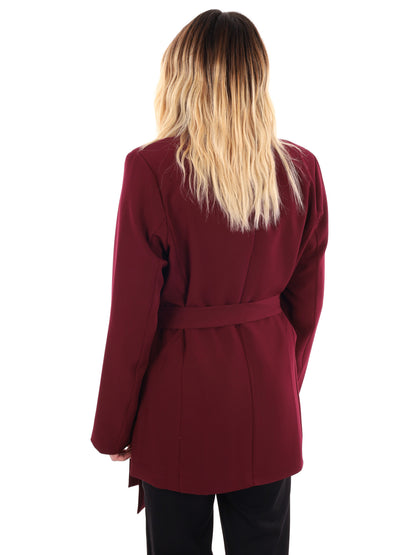 GIACCA CON REVER A SCIALLE MISS LOVE DA DONNA BORDEAUX