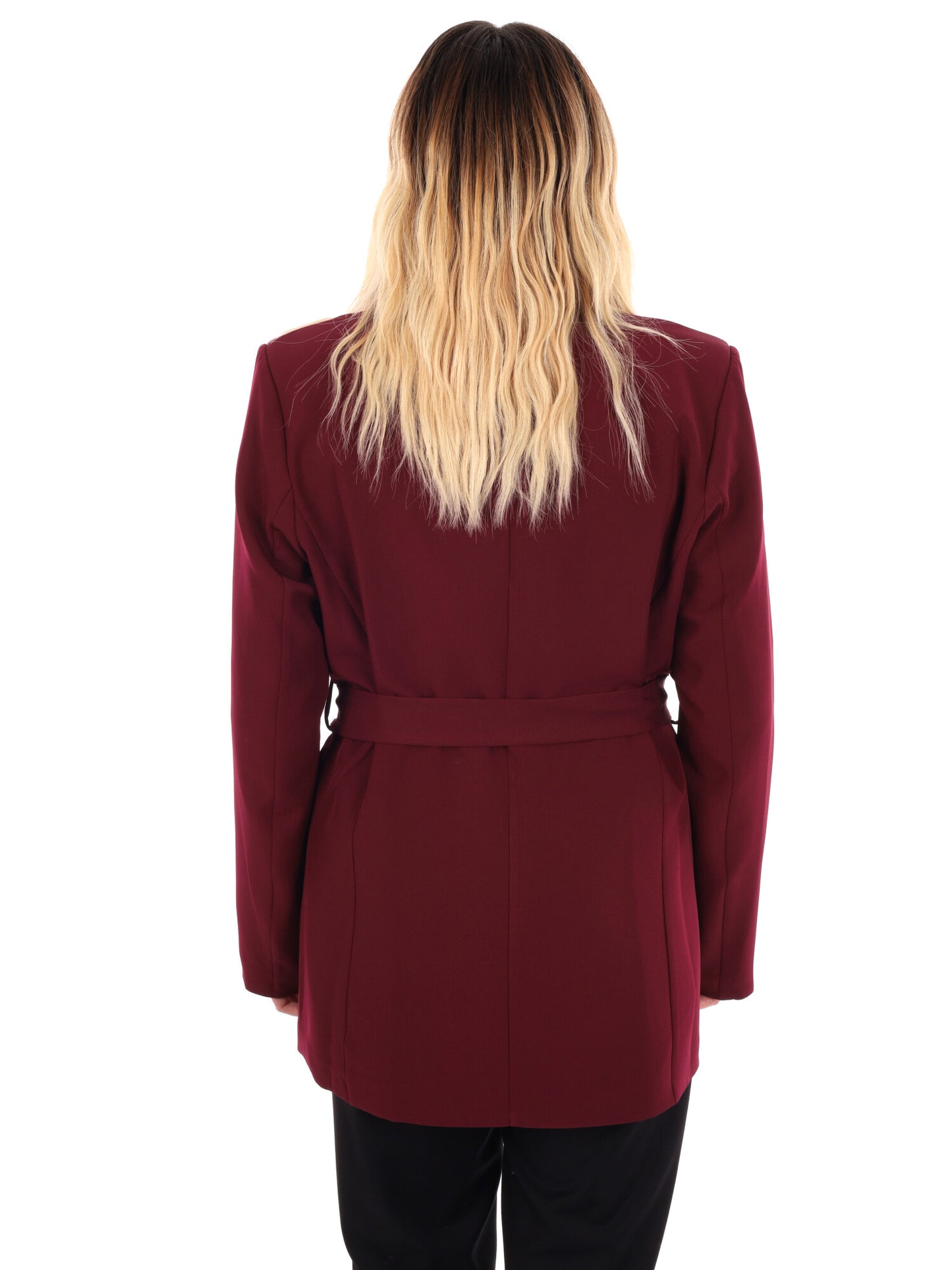 GIACCA CON REVER A SCIALLE MISS LOVE DA DONNA BORDEAUX