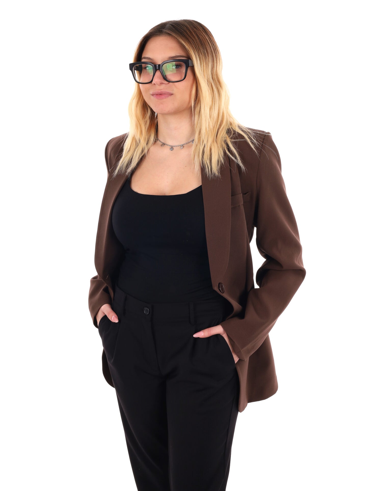 GIACCA CON REVER A SCIALLE MISS LOVE DA DONNA MARRONE