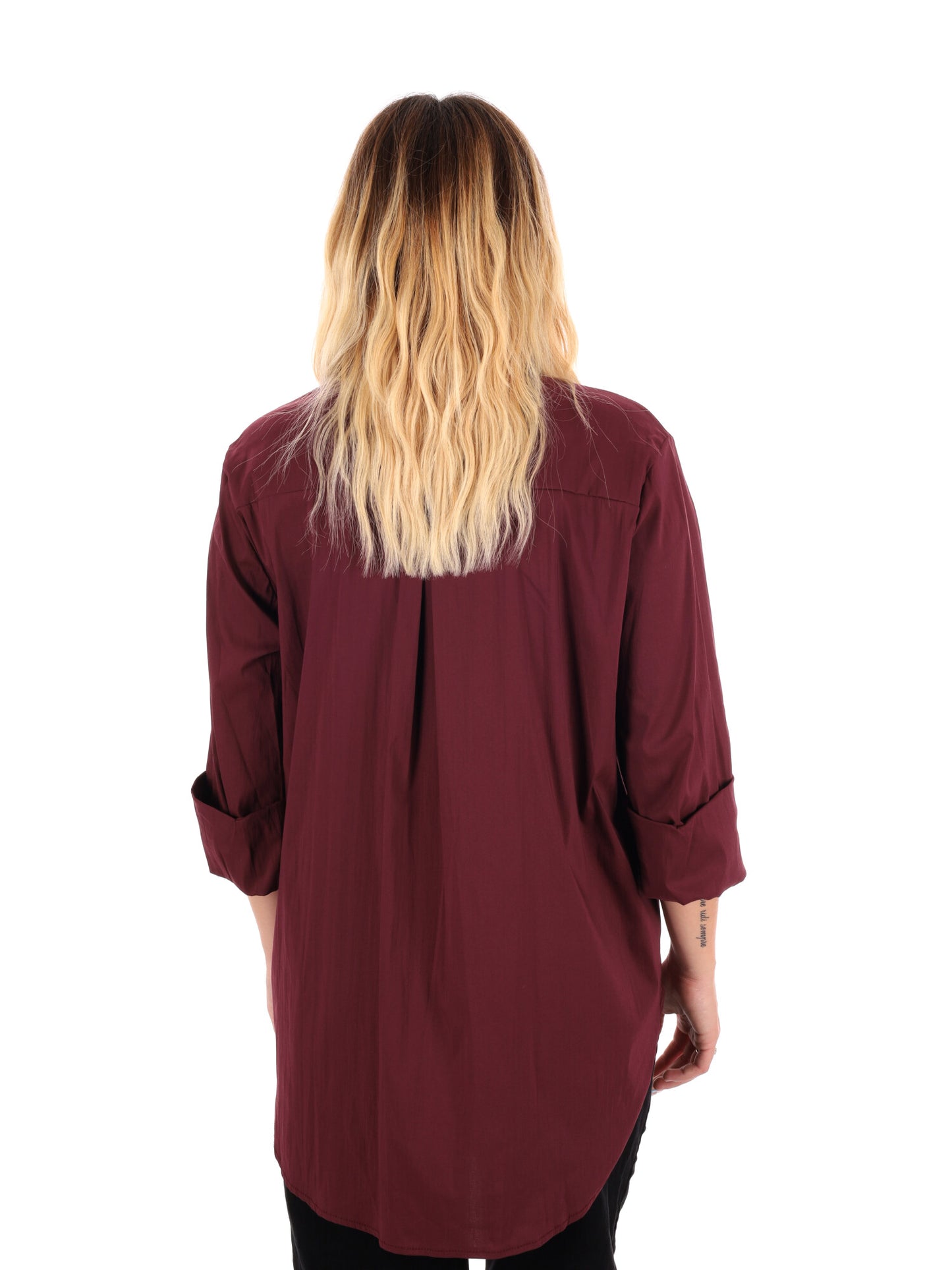 CAMICIA LUNGA MISS LOVE DA DONNA BORDEAUX