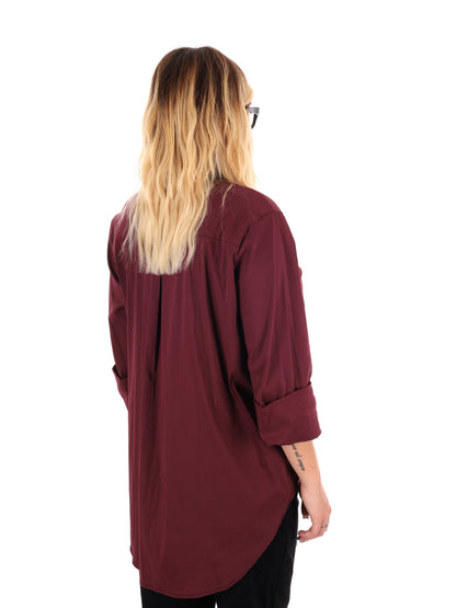CAMICIA LUNGA MISS LOVE DA DONNA BORDEAUX