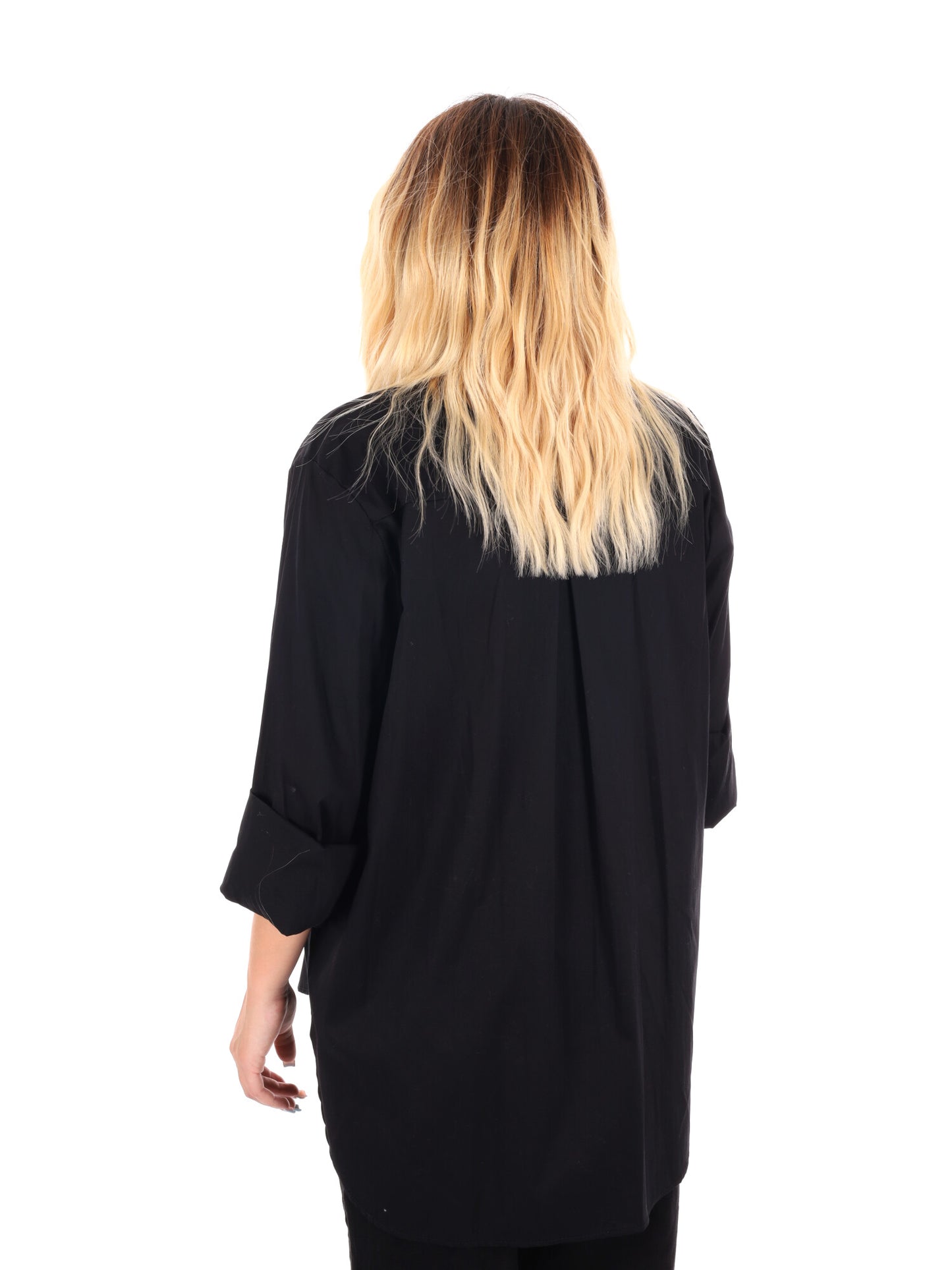 CAMICIA LUNGA MISS LOVE DA DONNA NERO