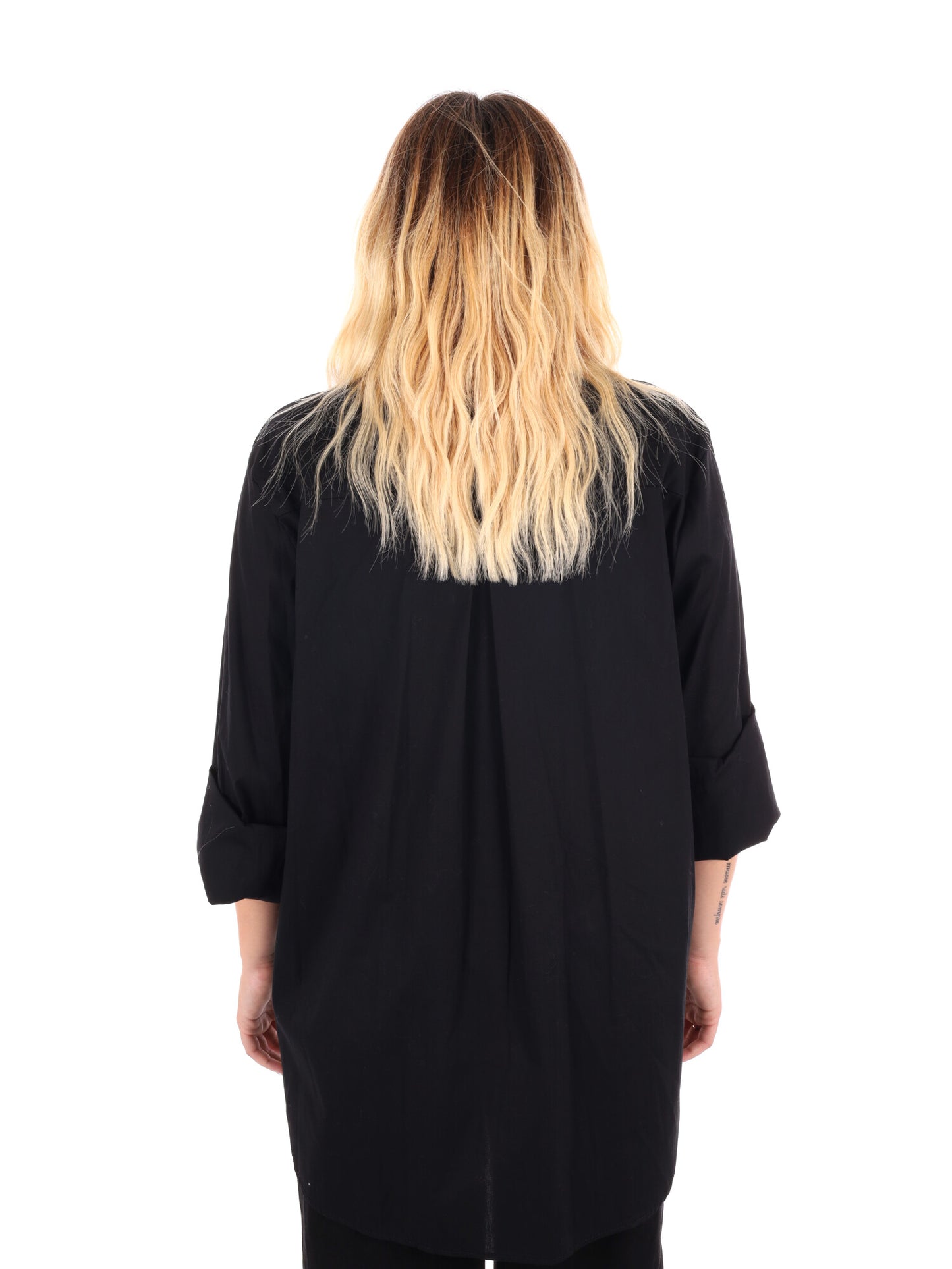 CAMICIA LUNGA MISS LOVE DA DONNA NERO