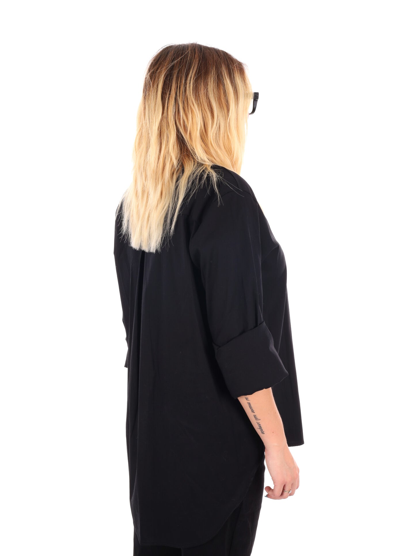 CAMICIA LUNGA MISS LOVE DA DONNA NERO