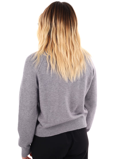 PULLOVER CON FIORI MISS LOVE DA DONNA GRIGIO