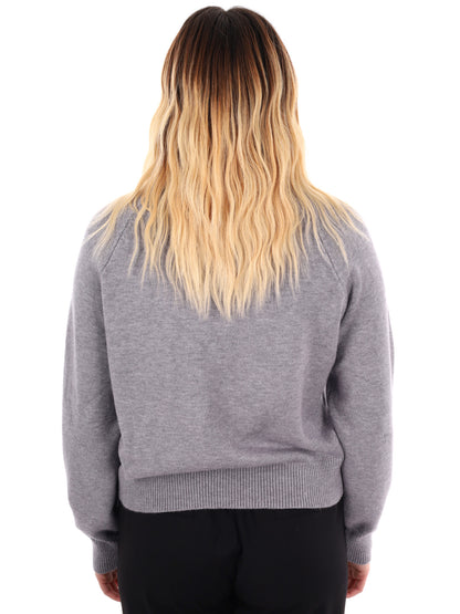 PULLOVER CON FIORI MISS LOVE DA DONNA GRIGIO