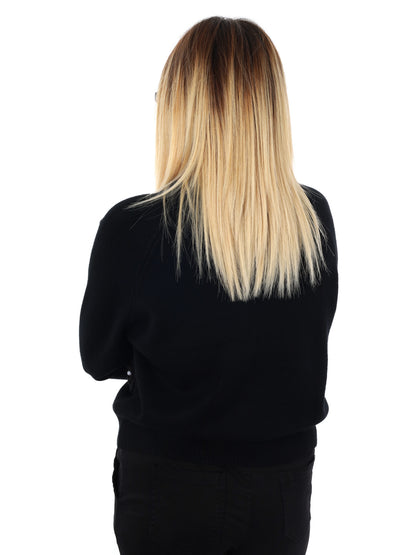 PULLOVER CON FIORI MISS LOVE DA DONNA NERO