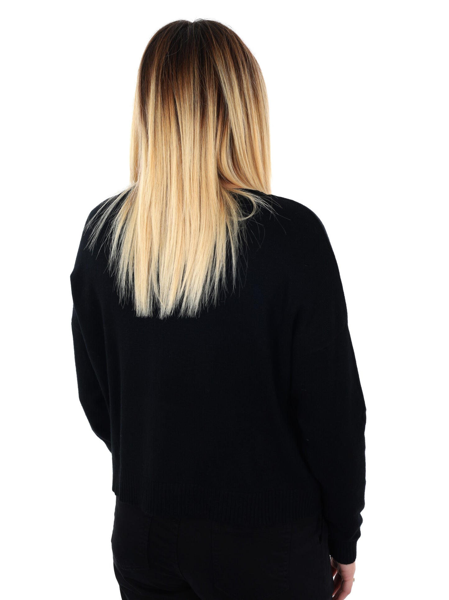 PULLOVER CON STRASS MISS LOVE DA DONNA NERO