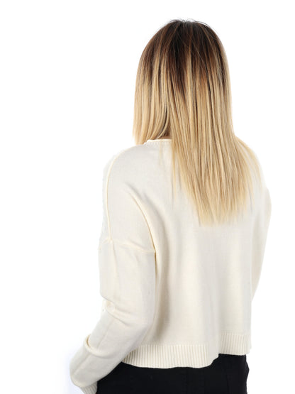 PULLOVER CON STRASS MISS LOVE DA DONNA PANNA