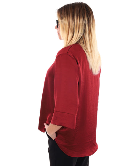 CAMICIA KIMONO MISS LOVE DA DONNA BORDEAUX