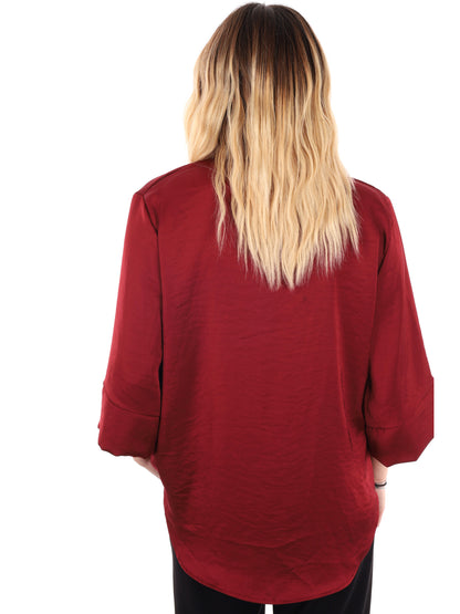 CAMICIA KIMONO MISS LOVE DA DONNA BORDEAUX
