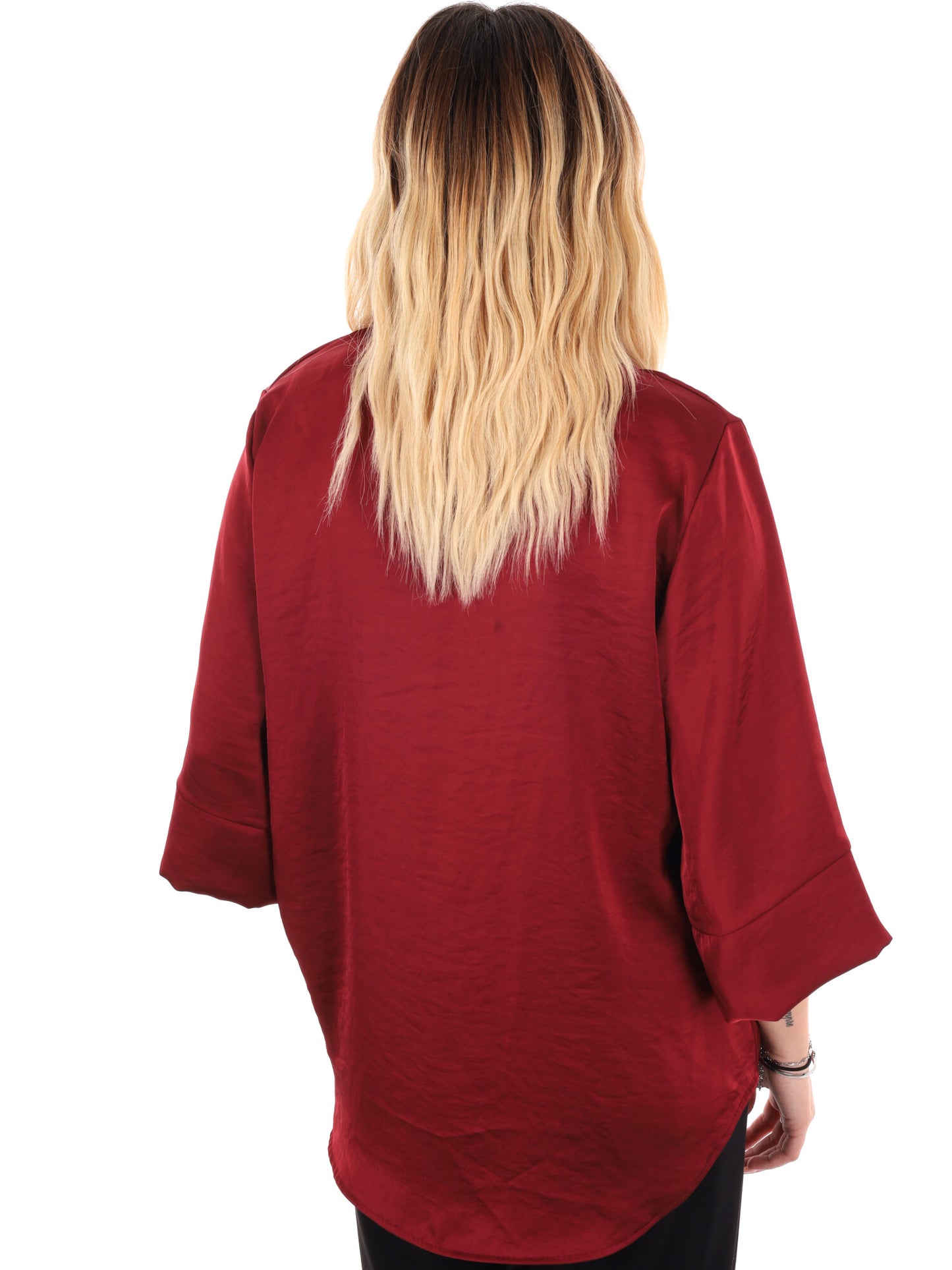 CAMICIA KIMONO MISS LOVE DA DONNA BORDEAUX